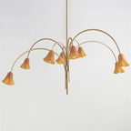Aurora Chandelier Blossom Petal Glass Arms