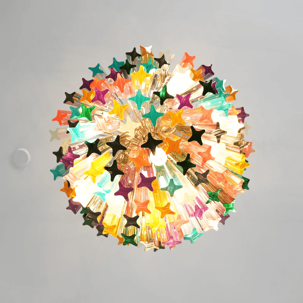 Aurora Chandelier Murano Glass Colorful Prism