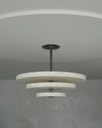Liora Minimalist Alabaster Pendant Light Chandelier