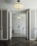 Liora Minimalist Alabaster Pendant Light Chandelier