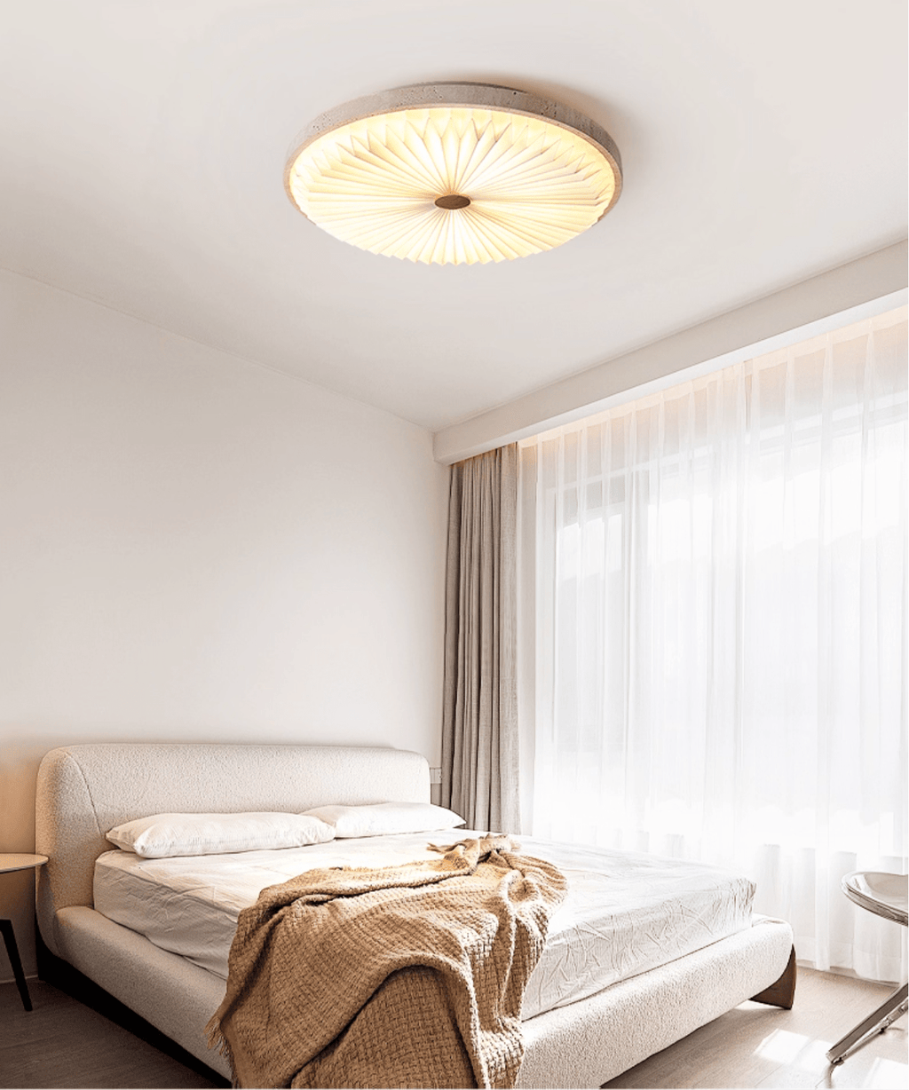 Ciloraris Textured Travertine Ceiling Light