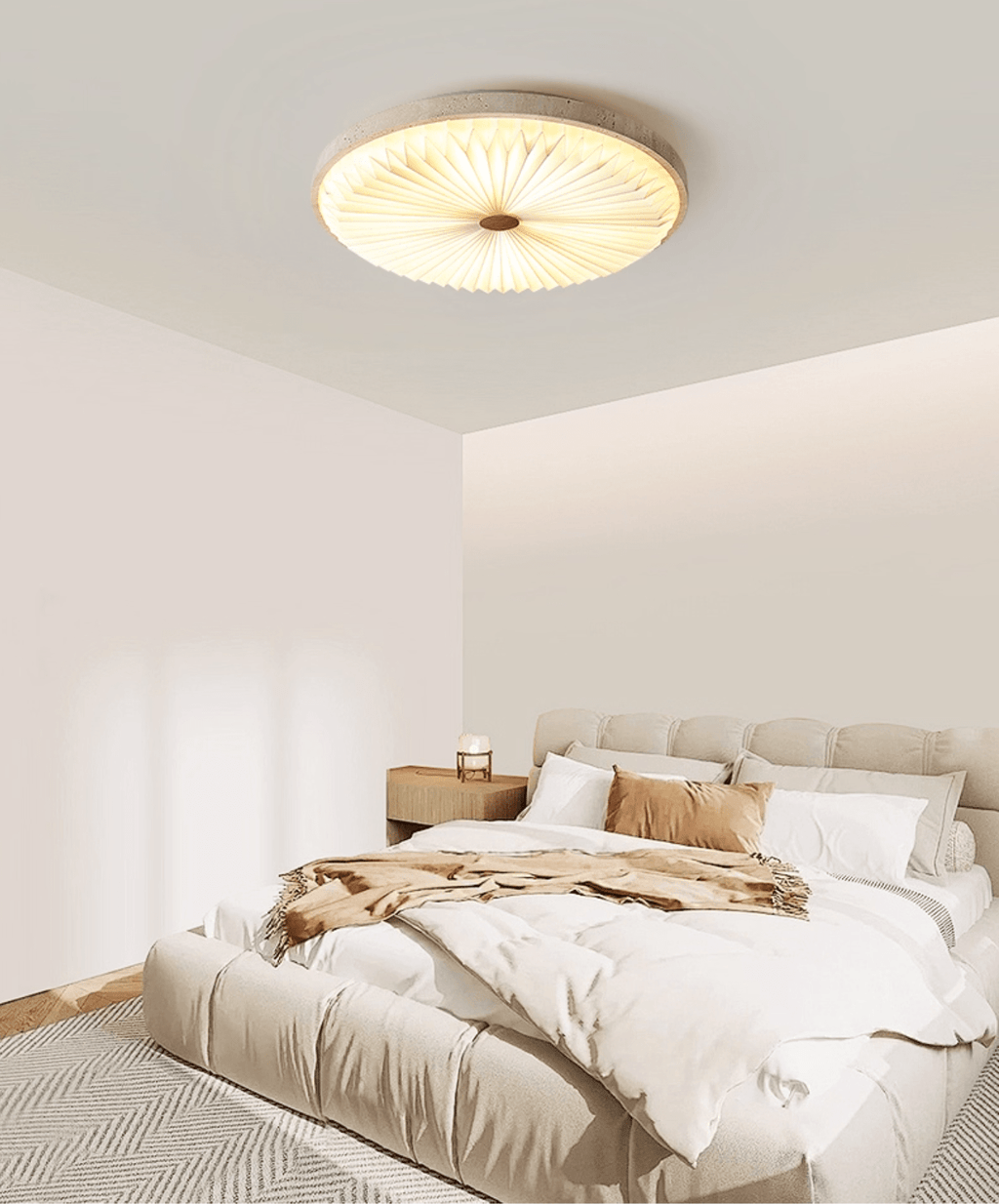 Ciloraris Textured Travertine Ceiling Light