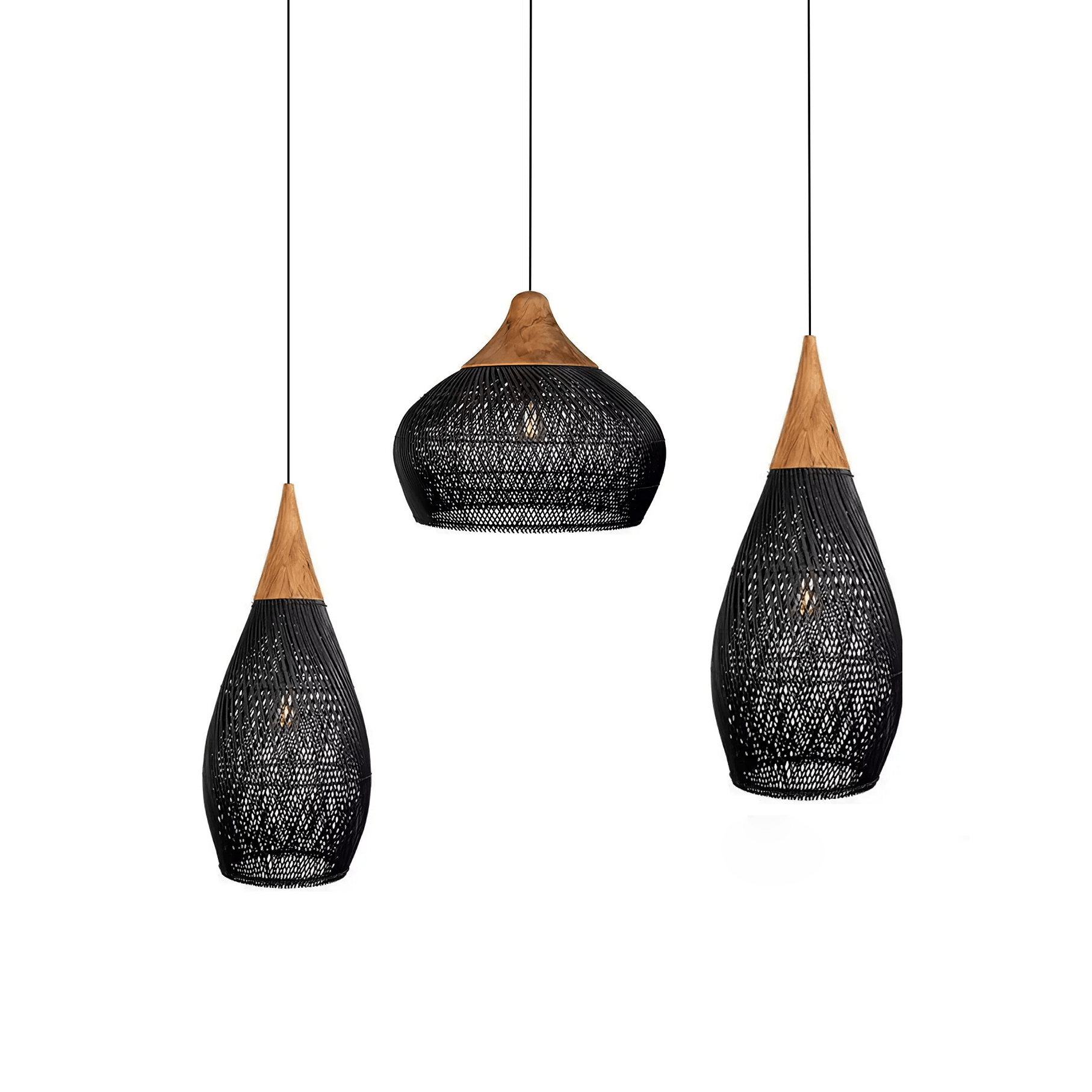 Solavn Light Pendant in Wood of Rattan - Kingsley Beaumont