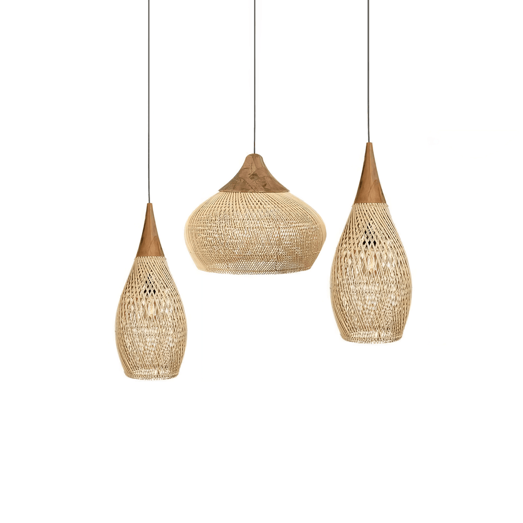 Solavn Light Pendant in Wood of Rattan - Kingsley Beaumont