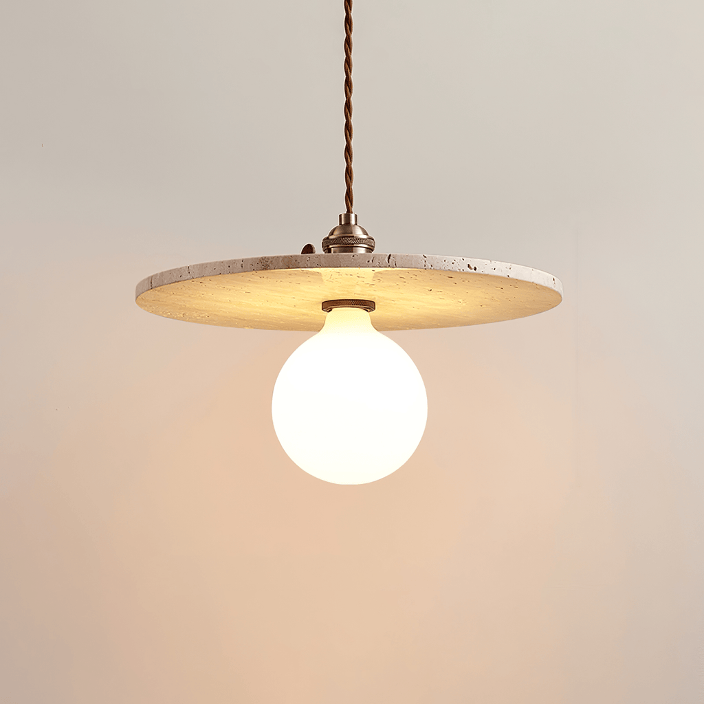 Nico Minimalist Travertine Pendant Light