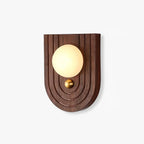 Orlin Alabaster Wood Wall Sconce