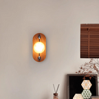 Orlin Alabaster Wood Wall Sconce
