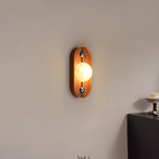 Orlin Alabaster Wood Wall Sconce