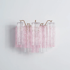 Aurora Wall Light Tronchi Glass Tube Tiered Amber Modern