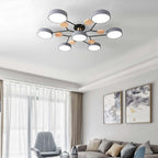 Arisha Ceiling Light, Wood Round for Living Room