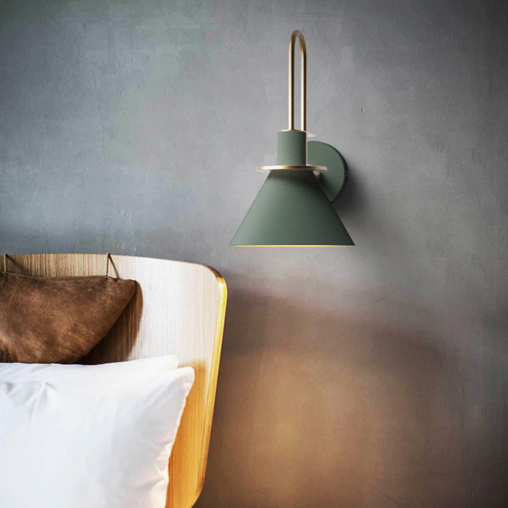 Valentina Vintage Horn Shape Metal Wall Lamp, Living room/Bedroom/Bathroom
