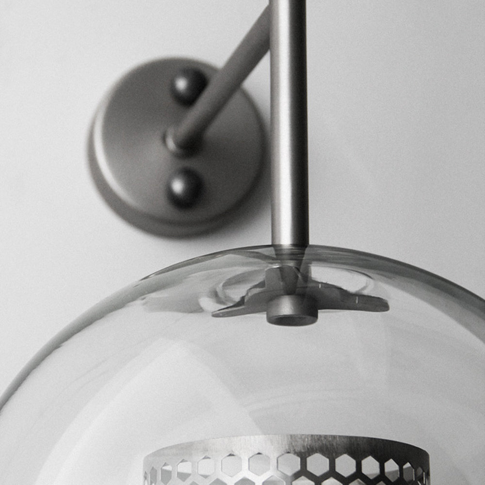 Kiri Industrial Classy Global Clear Glass Wall Lamp