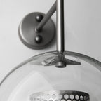 Kiri Industrial Classy Global Clear Glass Wall Lamp