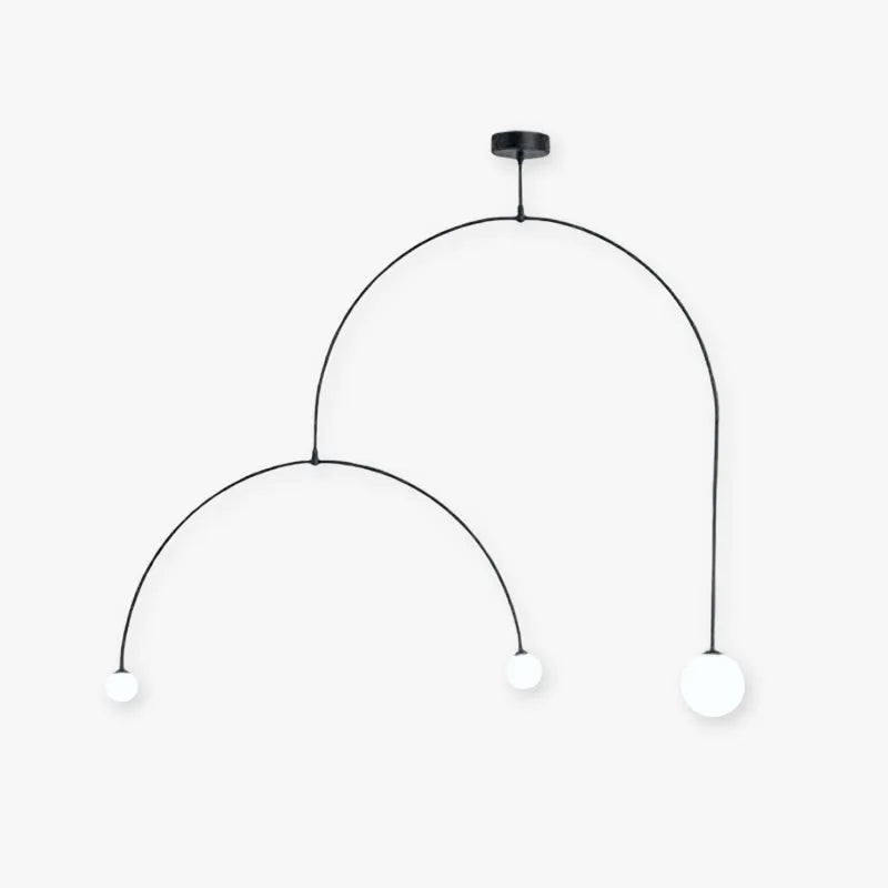 Arisha Minimalist Linear Mobile Pendant Light, Black