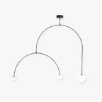 Arisha Minimalist Linear Mobile Pendant Light, Black