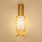Ritta Wall Lamp Rustic, Muto Rattan Weaving LED, Hallway Wall Sconce