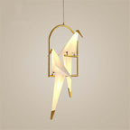 Arisha Modern Nordic Post Modern Bird Pendant Light, White/Clear