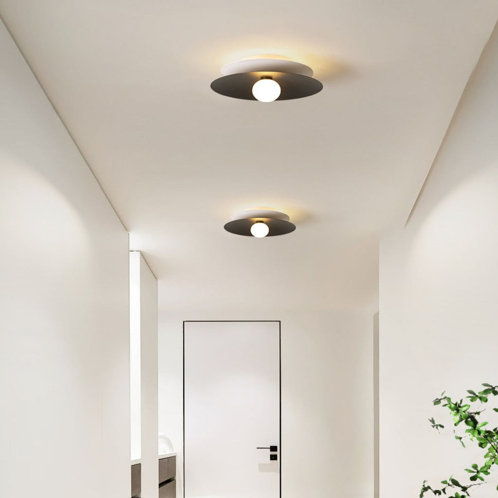 Arisha Modern Flush Mount Ceiling Light White Red Black Metal Balcony