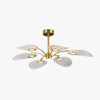 Arisha Art Deco Leaf Metal/ Chandelier, Gold