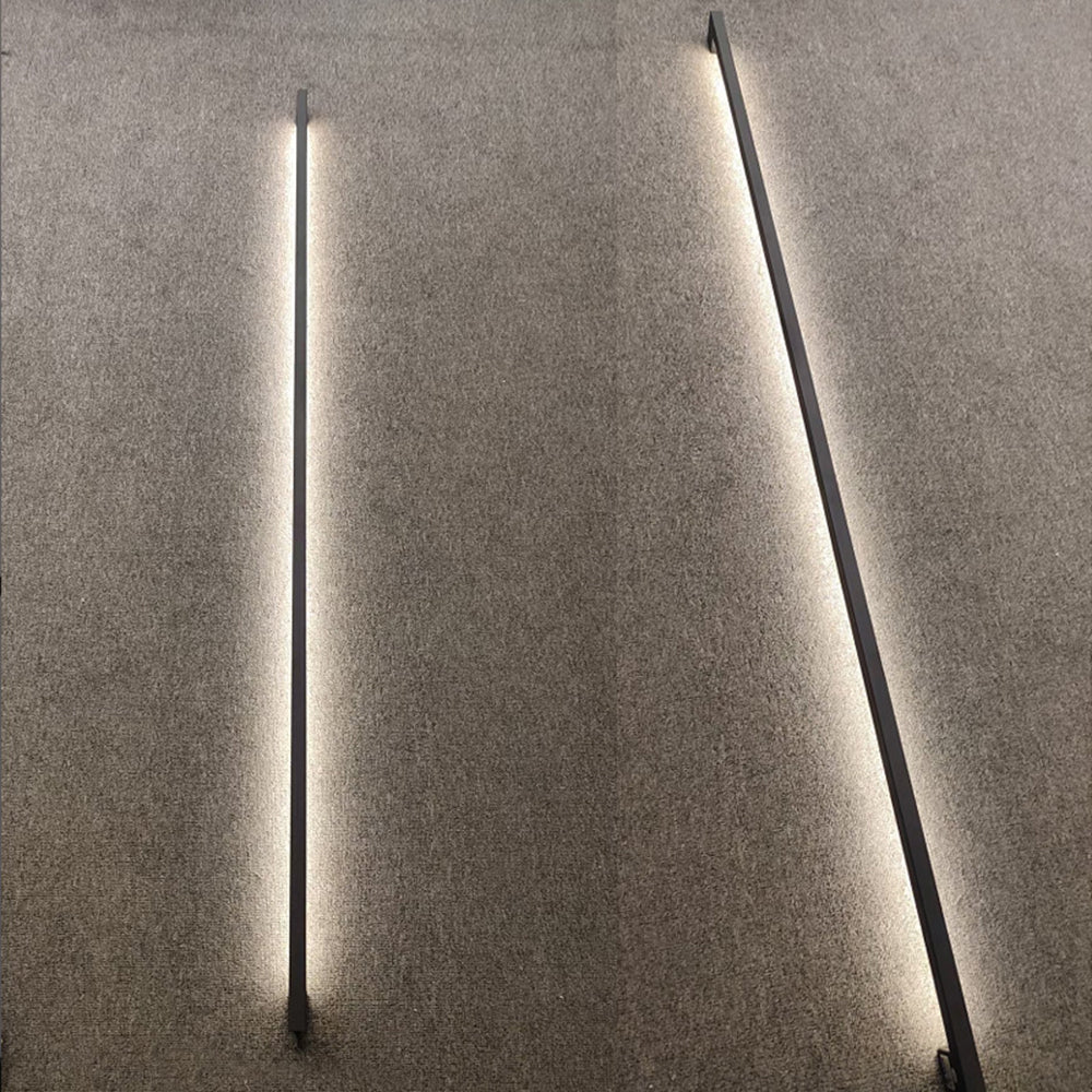 Liora Modern Slim Linear Black LED Wall Lamp