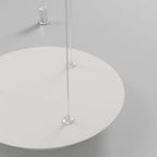 Arisha Pendant Light Rond Modern,  Black/White, Dining Room