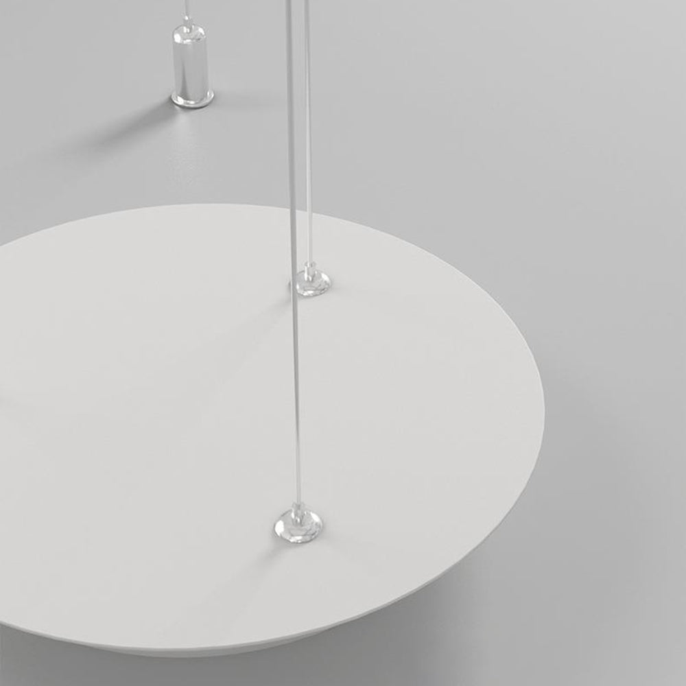 Arisha Pendant Light Rond Modern,  Black/White, Dining Room