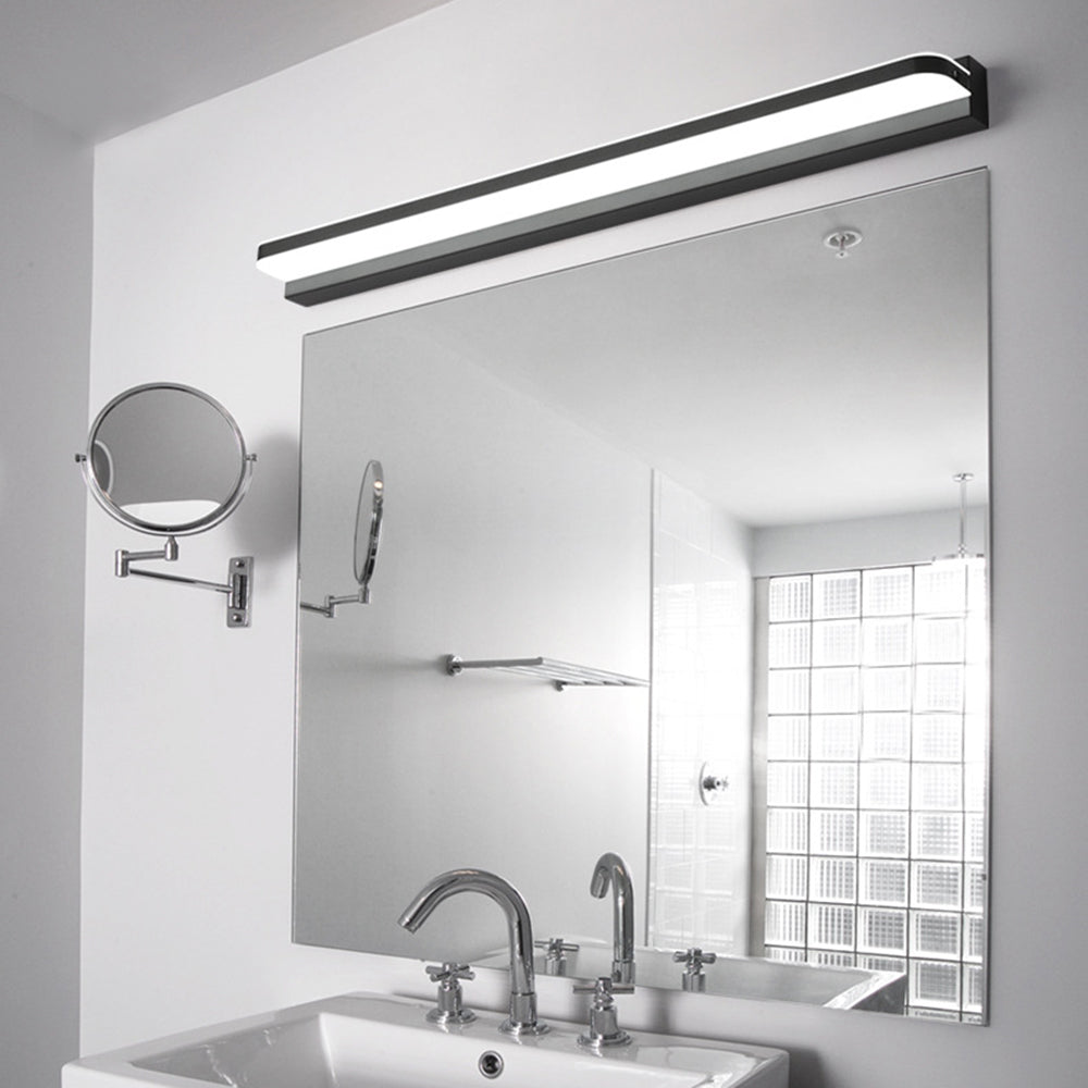 Arisha Wall Lamp Rectangular Modern, Mirror, Black/White/Chrome/Gold, Bathroom