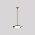 Arisha Minimalist Circular Metal Pendant Light,Silver/Gold/Rose Gold