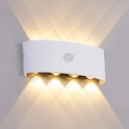 Ray Modern Simple Metal/ Fixtures Up And Down LED Light Wall Lamp, Black/White