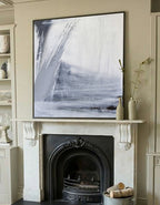Gray White Minimalist Abstract Oil Painting