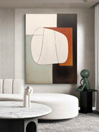 Mid-Century Modern Geometric Painting