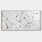 3D Textured Ski Resort Painting Winter Sports