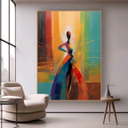Rainbow Dancer Abstract Figure Painting