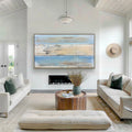 Soft Coastal Art Blue-Neutral Textures & Distressed Painting