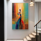 Rainbow Dancer Abstract Figure Painting