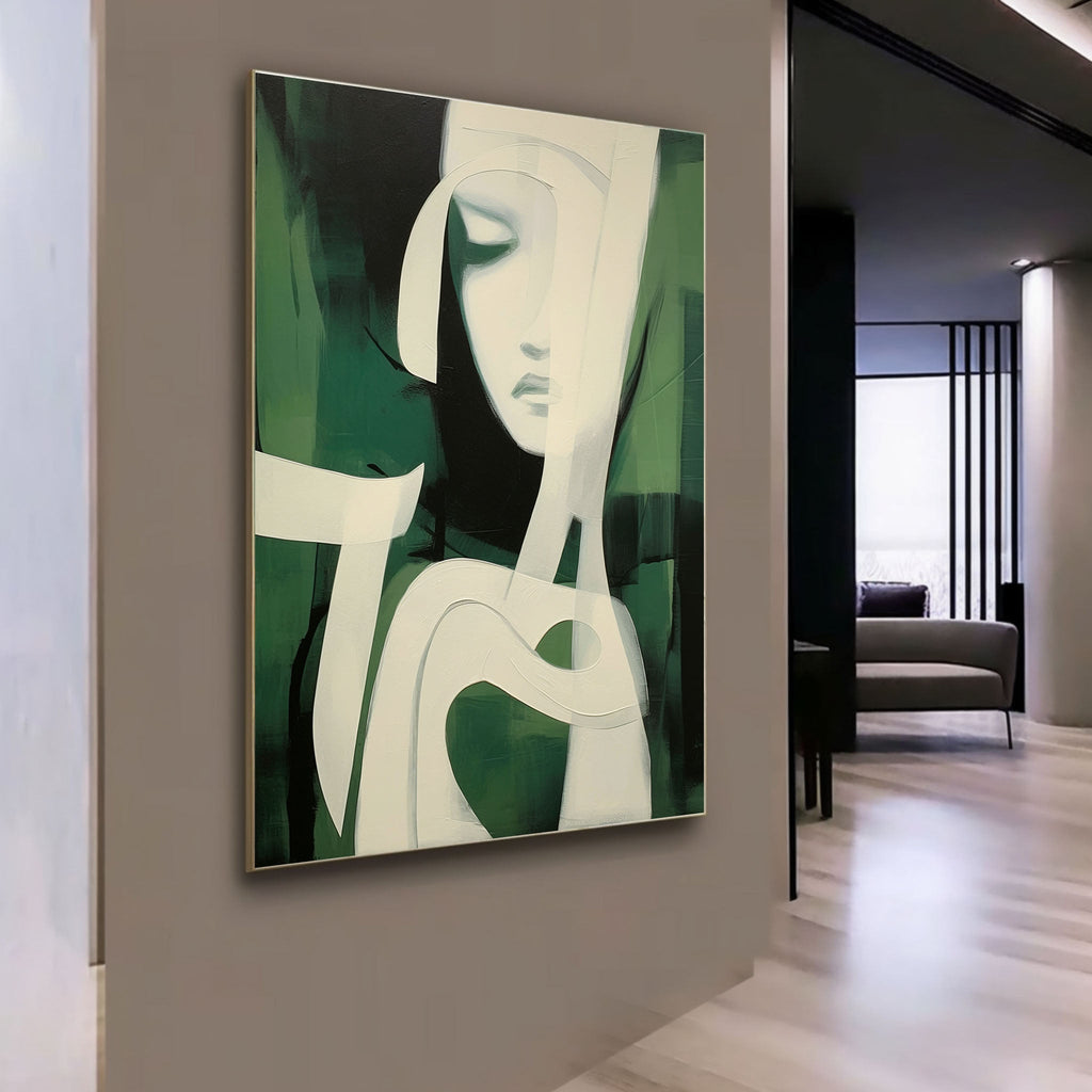 Abstract Female Portrait Oil Painting