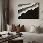 Black And White Wave Textured Wall Art