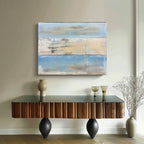 Soft Coastal Art Blue-Neutral Textures & Distressed Painting