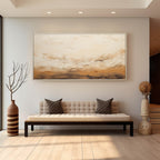 Earthy Toned Textured Landscape Oil Painting