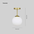 Lore Semi-Flush Mount Ceiling Light Glass