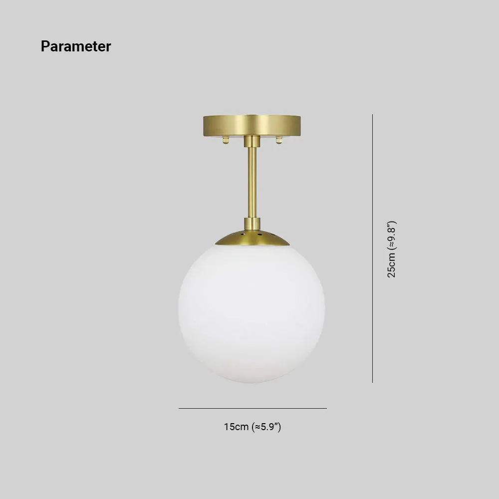 Lore Semi-Flush Mount Ceiling Light Glass