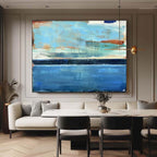 Coastal Landscape Painting Textured Modern Wall Art