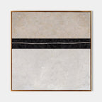 Minimalist Horizontal Line Abstract Oil Painting