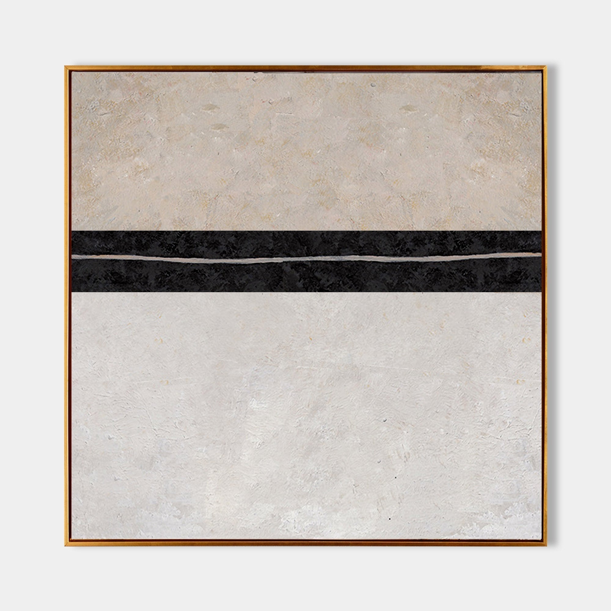 Minimalist Horizontal Line Abstract Oil Painting