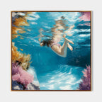 Tropical Underwater Snorkeling Impasto Painting