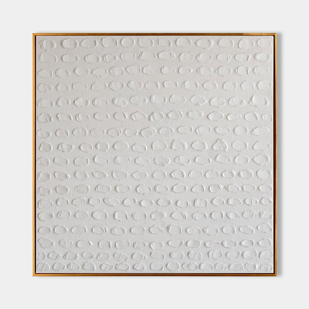 Plaster Textured Oval Pattern Abstract Wall Art