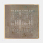Minimalist 3D Textured Grid Painting Neutral Wall Art