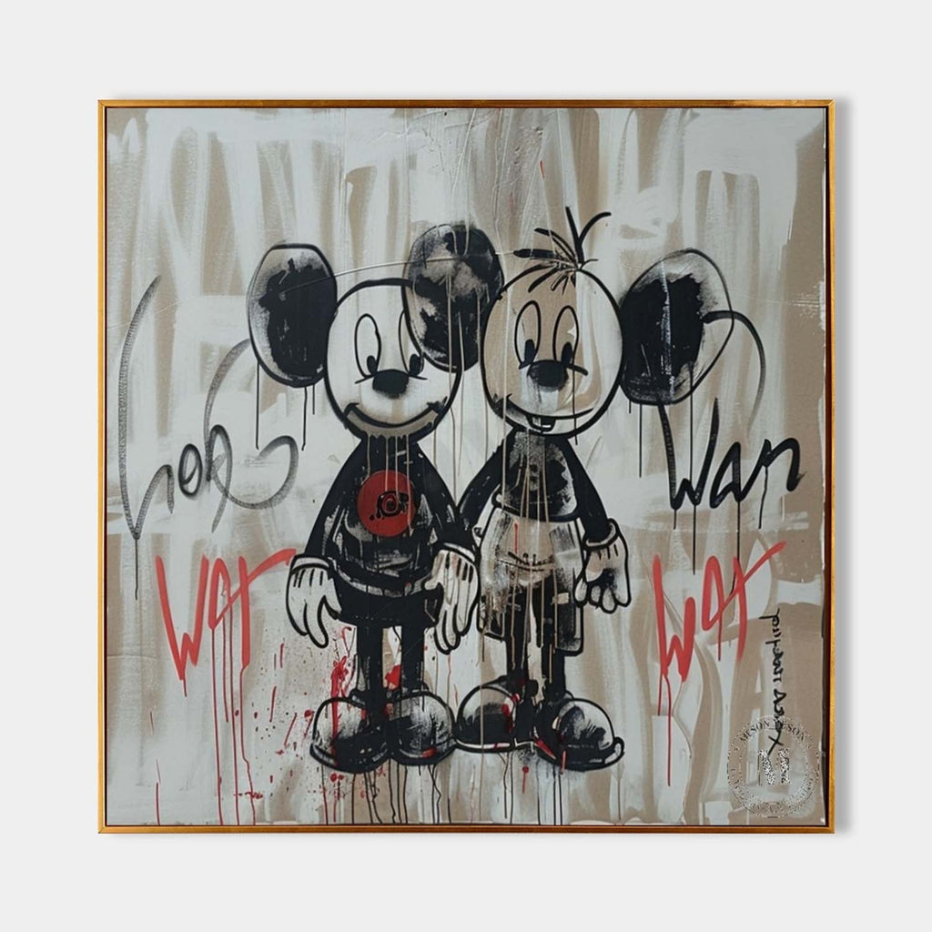 Graffiti Mickey Mouse Duo Abstract Painting