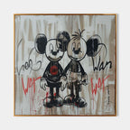 Graffiti Mickey Mouse Duo Abstract Painting