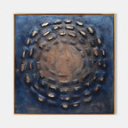 Circular Textured Abstract Art Oil Painting